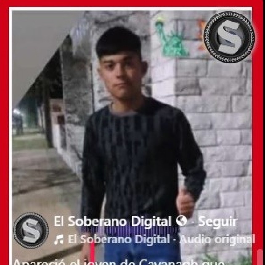 Apareció el joven de Cavanagh que era buscado por su familia.